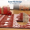 GustoWave Snowflake Christmas Holiday Decorative Area Rug for Bedroom Living Room, Red - 3 of 4