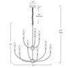 LNC Dockpusarry 9-Lights 32.3" Candle Tiered Modern Farmhouse Oversized Chandelier,Matte Black - 3 of 4