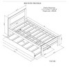 Modern Twin Size Platform Bed Frame With Trundle Wood, Twin Over Full Wood Bunk Bed With Guardrail And Ladder No Box Spring Needed For Guest Room Bed - 3 of 4