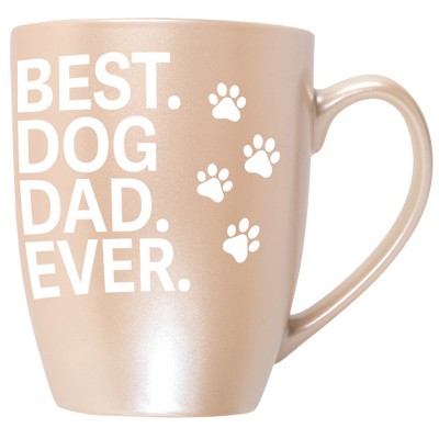 Elanze Designs Best Dog Dad Ever Precious Pearl 10 ounce New Bone China Coffee Cup Mug