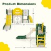 Costway 10 in 1 Toddler Slide Set with Magnetic Whiteboard, Telescope Ring Toss for Ages 3+ Gray+Blue/Green+Yellow - 3 of 4