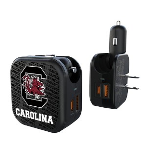 NCAA SEC Universities Text Backdrop 18-Watt 2 in 1 USB A/C Charger - 1 of 3