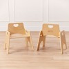 ECR4Kids Stackable Wooden Toddler Chair, 10in, 2-Pack - 4 of 4