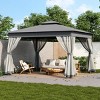 Outdoor Patio Gazebo with Double Roof,Party Gazebo with Mosquito Netting,Lounge Canopy Tent for Backyard Garden-Cuddlewood - 2 of 4