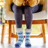 5 Star Super Deals Christmas Fuzzy Faux Shearling Socks, Warm Thick Fleece Thermal w/ Nonslip Grippers, Christmas Stockings - 2 Pairs - 3 of 4