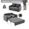 3-in-1 Pull-Out Couch,56” Convertible Sleeper Sofa Bed,Loveseat Sofa Couch with Cup Holders, USB for Living Room, Bedroom,Capacity up to 1000lb - 3 of 4