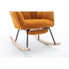 CAVINAS Comfy Rocking Chair, Modern Accent Chair Teddy Fabric Sofa Chair for Bedroom, Living Room - 4 of 4