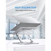 Adjustable Computer Stand with 360 Rotating Base, Foldable Laptop Riser with up to 16 Inches, Silver - 4 of 4
