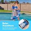 Joyfy Inflatable Pool Floats Chairs, Water Hammock Floating Lounge Adult, Tropical Leaves Beach Lake Floaties Lounger for Relaxing Swimming Party - 2 of 4
