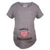 Maternity Moms Little Valentines Day Cute Announcement Baby Pregnancy T Shirt - Crazy Dog Maternity T Shirt - image 2 of 4