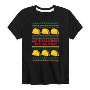 Boys' - Instant Message - Lets Taco Bout The Holidays Short Sleeve Graphic T-Shirt - 1 of 4