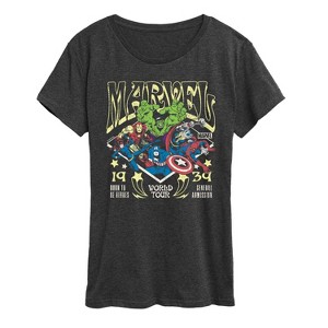 Women's - Marvel - Avengers Concert Tee Style Short Sleeve Graphic T-Shirt - 1 of 4