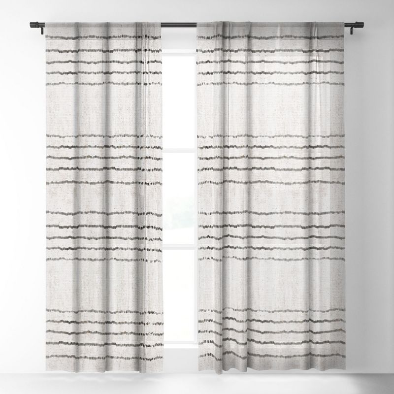 Holli Zollinger LINEN STRIPE RUSTIC Single Panel Sheer Window Curtain - Deny Designs, 2 of 7