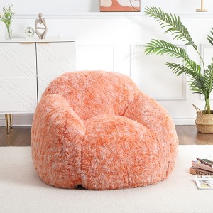 Garvee Faux Fur Bean Bag Chair for Gaming Reading, Adult Bean Bag Couch with Armrest High-Density Foam Beanbag Chair Lazy Couch Sofa - 1 of 4