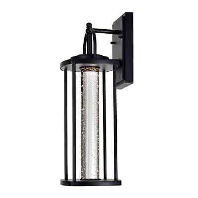 CWI Lighting Greenwood LED Outdoor Black Wall Lantern