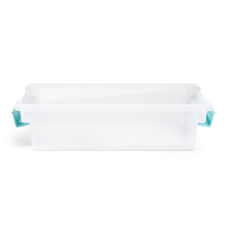 Sterilite Small Clip Box, Stackable Storage Bin with Latching Lid, Plastic Container to Organize Office, Crafts, Home, Clear Base and Lid, 6-Pack, 4 of 8