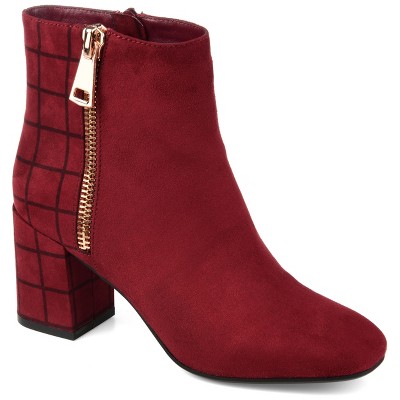 Journee Collection Womens Sarah Inside Zip Block Heel Booties