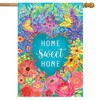 Floral Home Sweet Home Spring House Flag 28" x 40" Briarwood Lane - 2 of 4