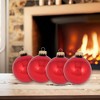Christmas By Krebs - 50mm / 2" Designer Glass Baubles [12 Pieces] - Christmas Red - 3 of 4