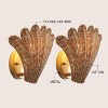 JONATHAN Y Elodie Vintage Coastal 1-Light Rattan Scallop Shell LED Wall Sconce - 3 of 4