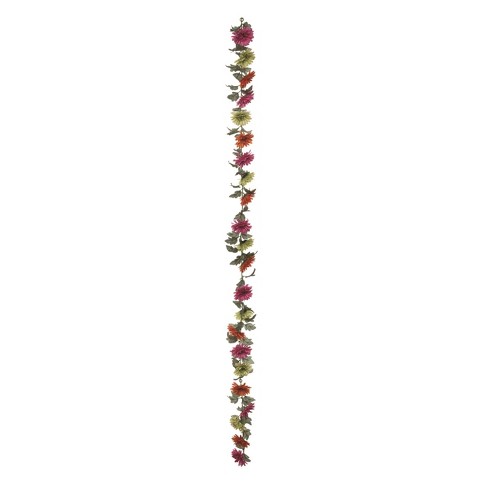 Transpac Fabric 70.87 in. Multicolor Spring Bright Daisy Garland - image 1 of 2