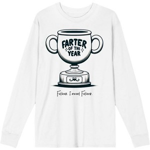 Father's Day Farter Of The Year Trophy Adult Crew Neck Long Sleeve Shirt - 1 of 3