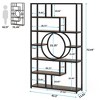 Resenkos Bookshelf, Bookcase Standing Shelf Unts,72" Bookshelf, 8-Shelf Etagere Bookcase Industrial Display Shelf,Black - 2 of 4