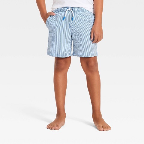 Cat & Jack Boys' Seersucker Trunks - Cat & Jack™ Blue M