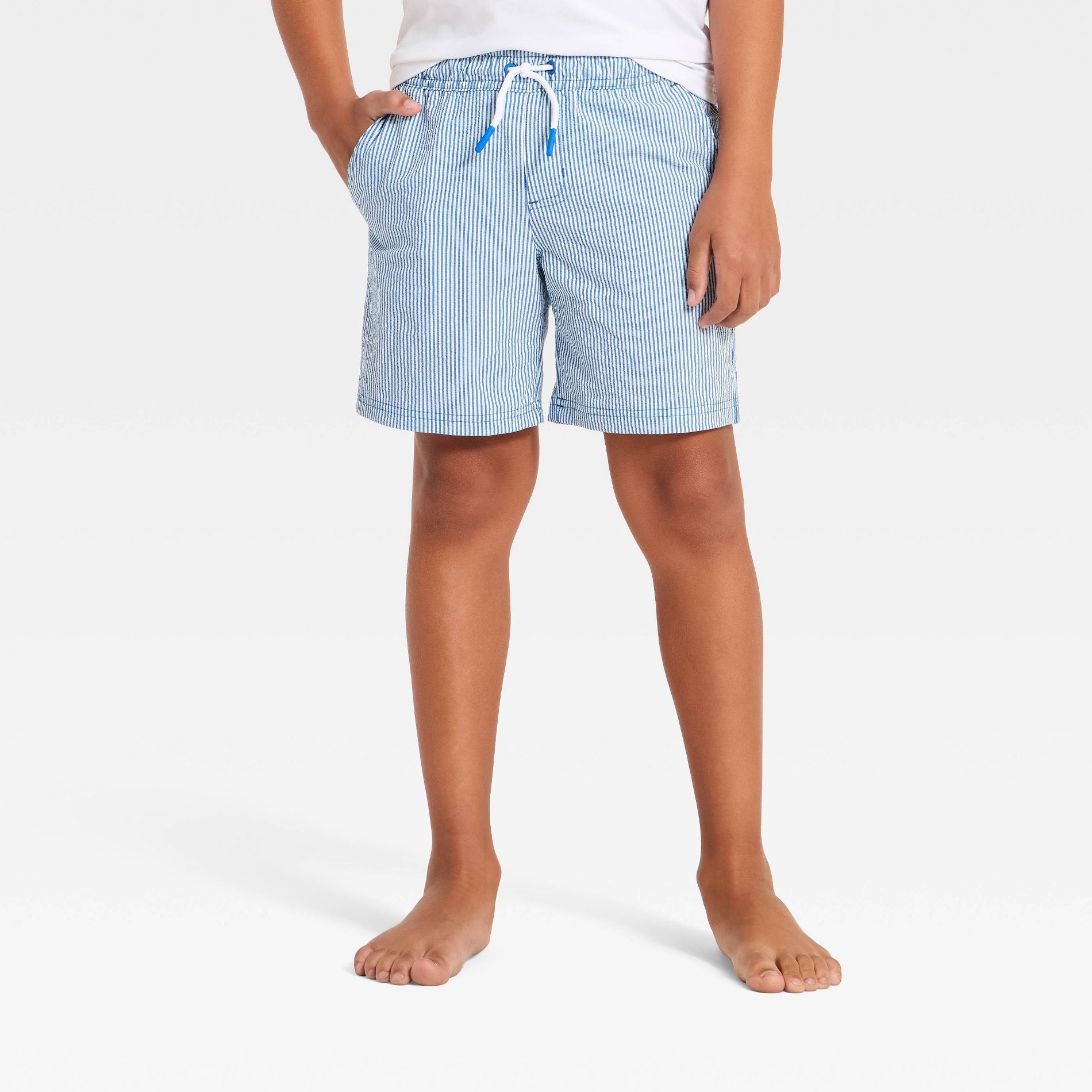 Boys' Seersucker Trunks - Cat & Jack™ Blue