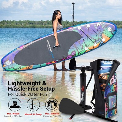 Rising Flow Multicolor Inflatable Stand-Up Paddle Board with Accessories