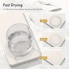 Attop 4pcs Stone Drying Tray for Bathroom Sink, Diatomaceous Earth Sink Tray, Absorbent Stone Tray Natural Stone Look, Minimalist Tray - 3 of 4