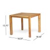 GDFStudio Ludwig Outdoor Acacia Wood 3 Piece Chat Set with Cushions - 3 of 4