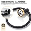 Itopfox 3 Piece Bathroom Hardware Set Black Gold Stainless Steel Wall Mounted Includes Towel Ring Toilet Paper Holder Robe Hook - 4 of 4