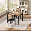 Dining Table Set , Kitchen Table with Upholstered Chairs, Wood Kitchen Dining Room Table Set with Corner Protector for Small Space, Apartment - 2 of 4