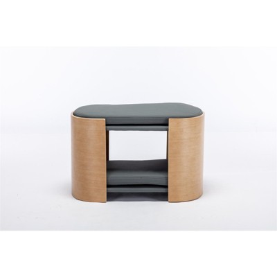 Garvee Scandinavian Style Elevated Dog Cat Bed Pet Sofa with Solid Wood Legs and Bent Wood Back with Velvet Cushion