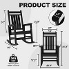 All Weather Resistant Rocking Chairs, Oversized Porch Rocker, High Back Patio Rocking Chairs - 2 of 4