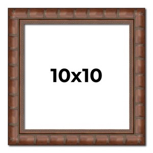 PosterPalooza | 10x10 Modern Bamboo Picture Frame, UV Acrylic, 5 Finishes - 1 of 4