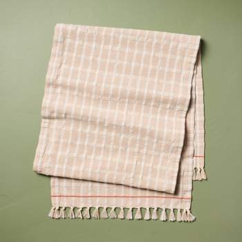 20"x90" Tri-Stripe Plaid Stitched Table Runner - Hearth & Hand™ with Magnolia