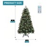 6ft/7.5ft Prelit Artificial Christmas Tree With 720/1200 Mixed Tips,Pine Needles,Pinecones,Red Berries - 3 of 4