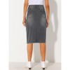 INSPIRE CHIC Women's Casual High Waist Back Slit Short Denim Skirts - 4 of 4