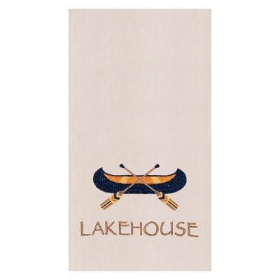 C&F Home Lakehouse Canoe Embroidered Flour Sack Dishtowel