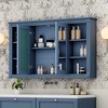 Whisen 47” Bathroom Mirror Storage Cabinet, Wall Mounted Medicine Cabinet with Adjustable Shelf - 2 of 4