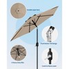 Garvee 7.5FT Outdoor Patio Umbrella, Outdoor Table Umbrella with Push Button Tilt and Crank, 6 Sturdy Ribs UV Protection for Garden, Pool - 3 of 4