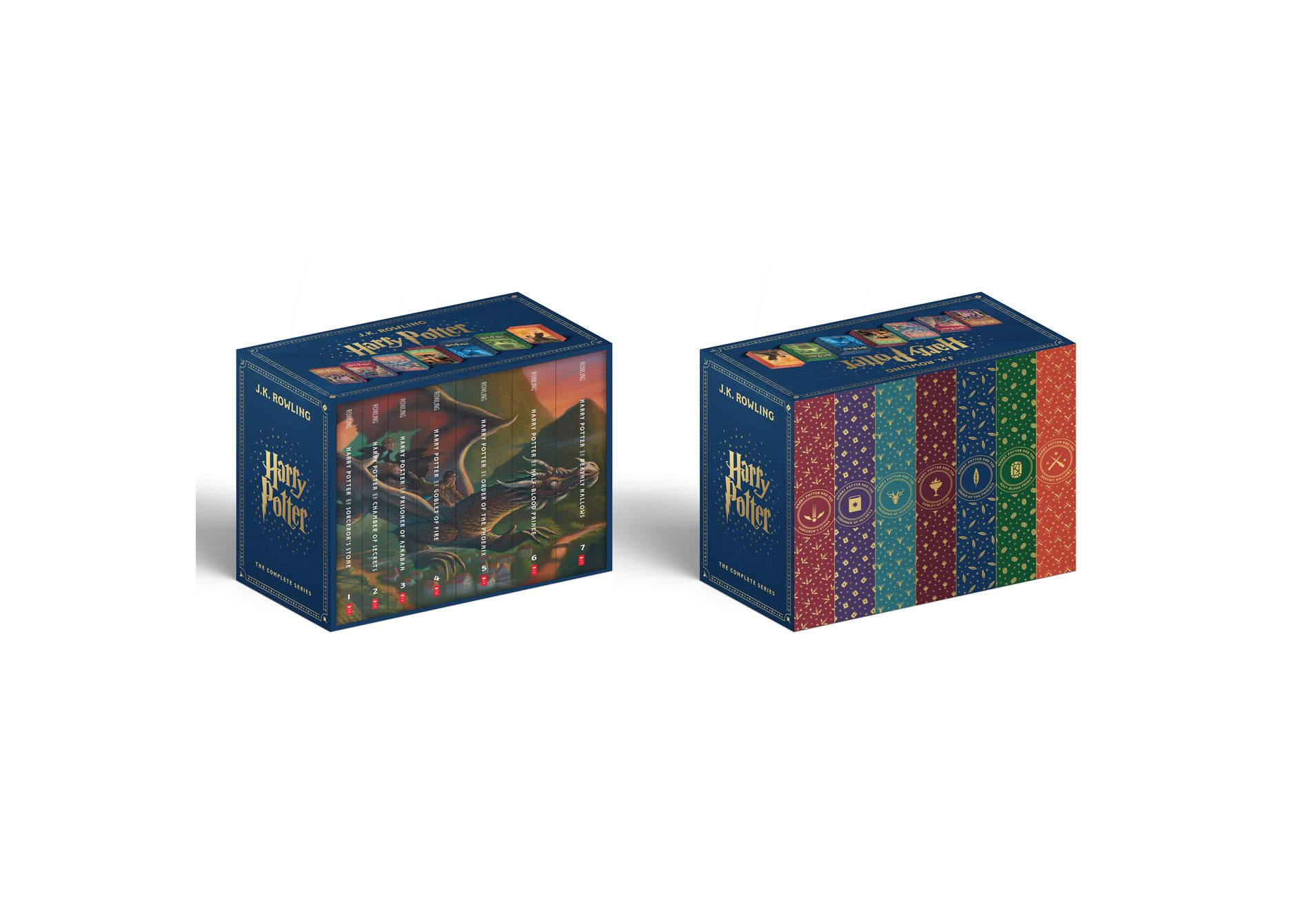 Harry Potter Box Set Books 1-7 Stenciled Edges - by J. K. Rowling (Paperback)