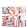 Hudson Baby Infant Girl Cotton Flannel Burp Cloths, Pink Blue Pretty Floral 10 Pack, One Size - 2 of 4