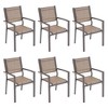 Sonkuki Outdoor Stacking Dining Chairs with breathable textile fabric - 2 of 4