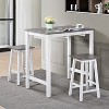 NicBex Dining Table Set for 3 Dining Room Table Set Counter Set Hanging Stool Counter Height Dining Table Set for Dining Room Small Space - 4 of 4