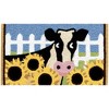 Jellybean Curious Cow Doormat, 20" x 30" – Farmhouse Animal Accent Rug for Entryways, Porches, or Kitchens - 2 of 3