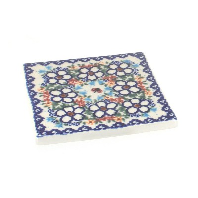 Blue Rose Polish Pottery Scarlett Tile