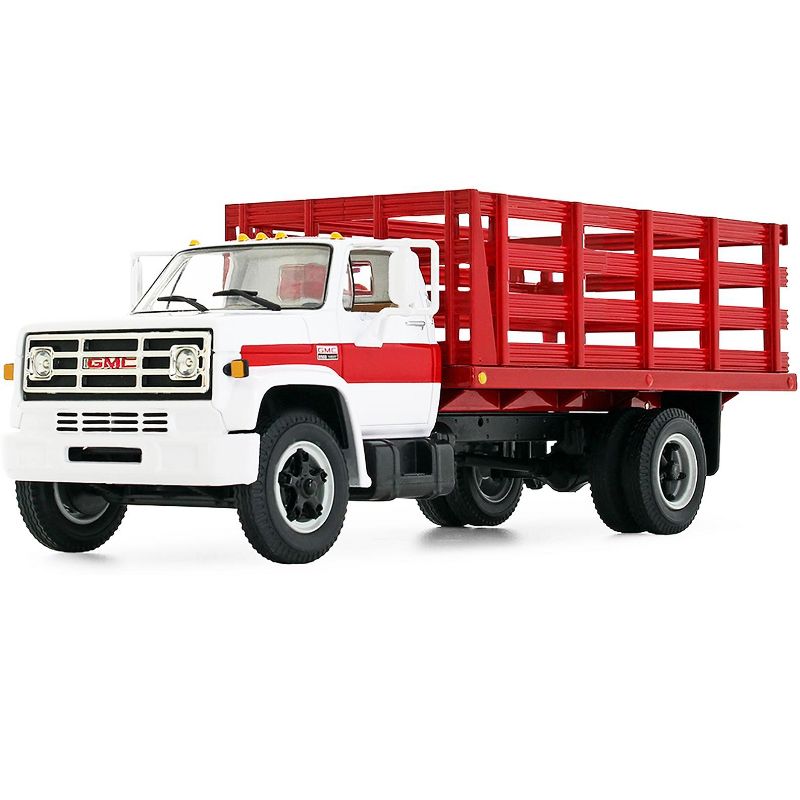 GMC 6500 Stake Truck White and Red 1/64 Diecast Model by DCP/First Gear, 2 of 4